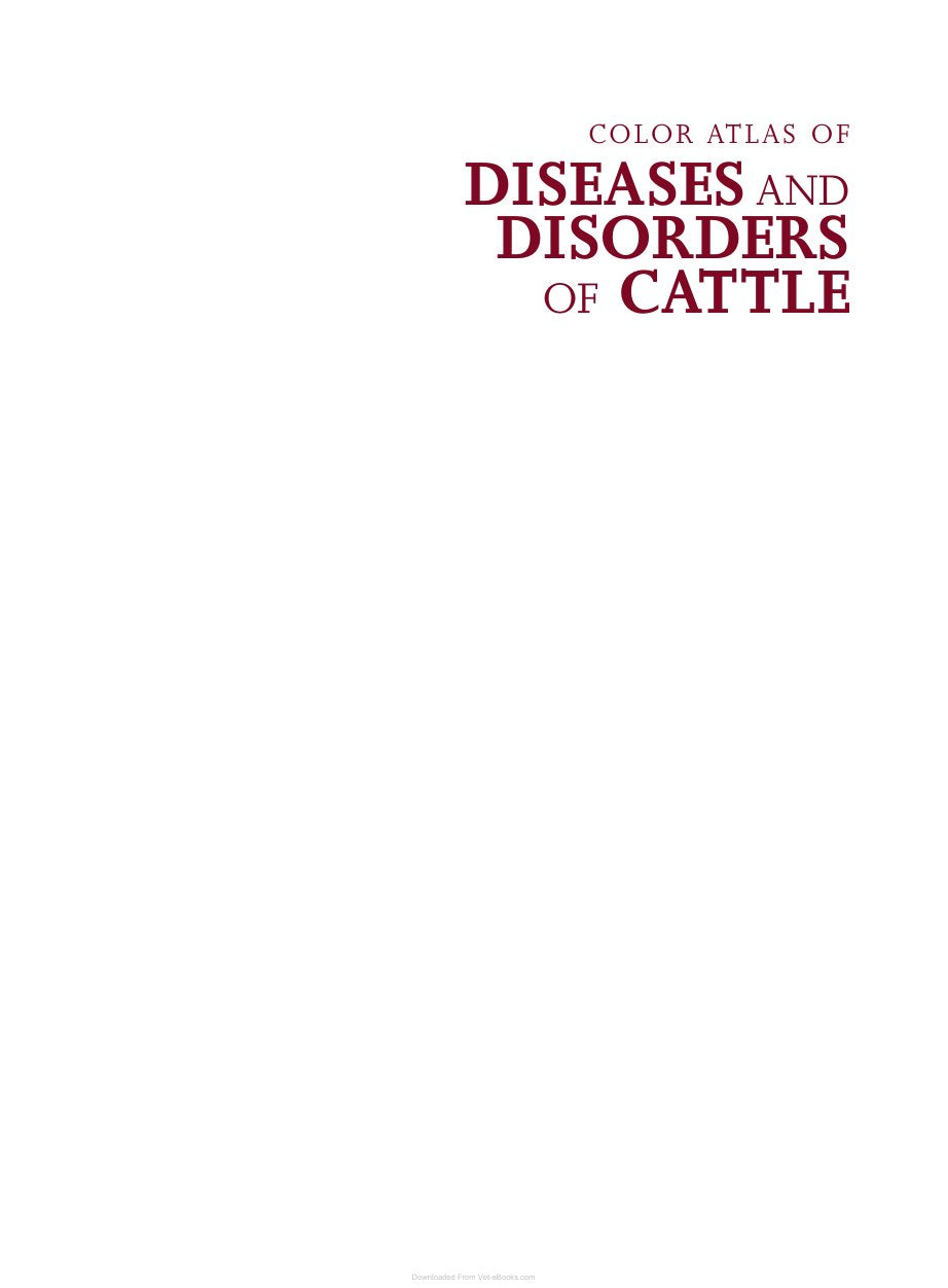 Look Inside sample page 2 - Color Atlas Diseases Disorders Cattle 3Rd Edition