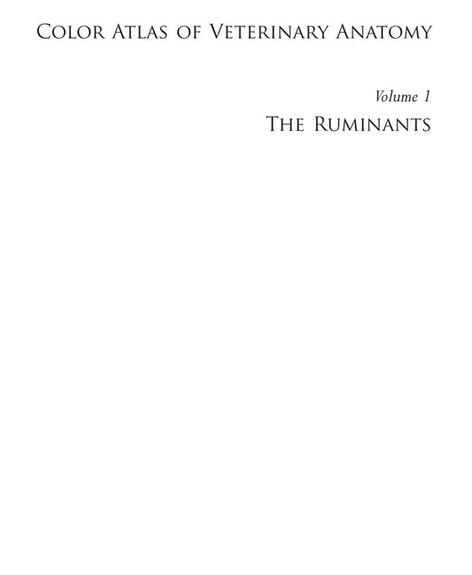 Look Inside sample page 2 - Color Atlas Of Veterinary Anatomy The Ruminants 2nd Edition