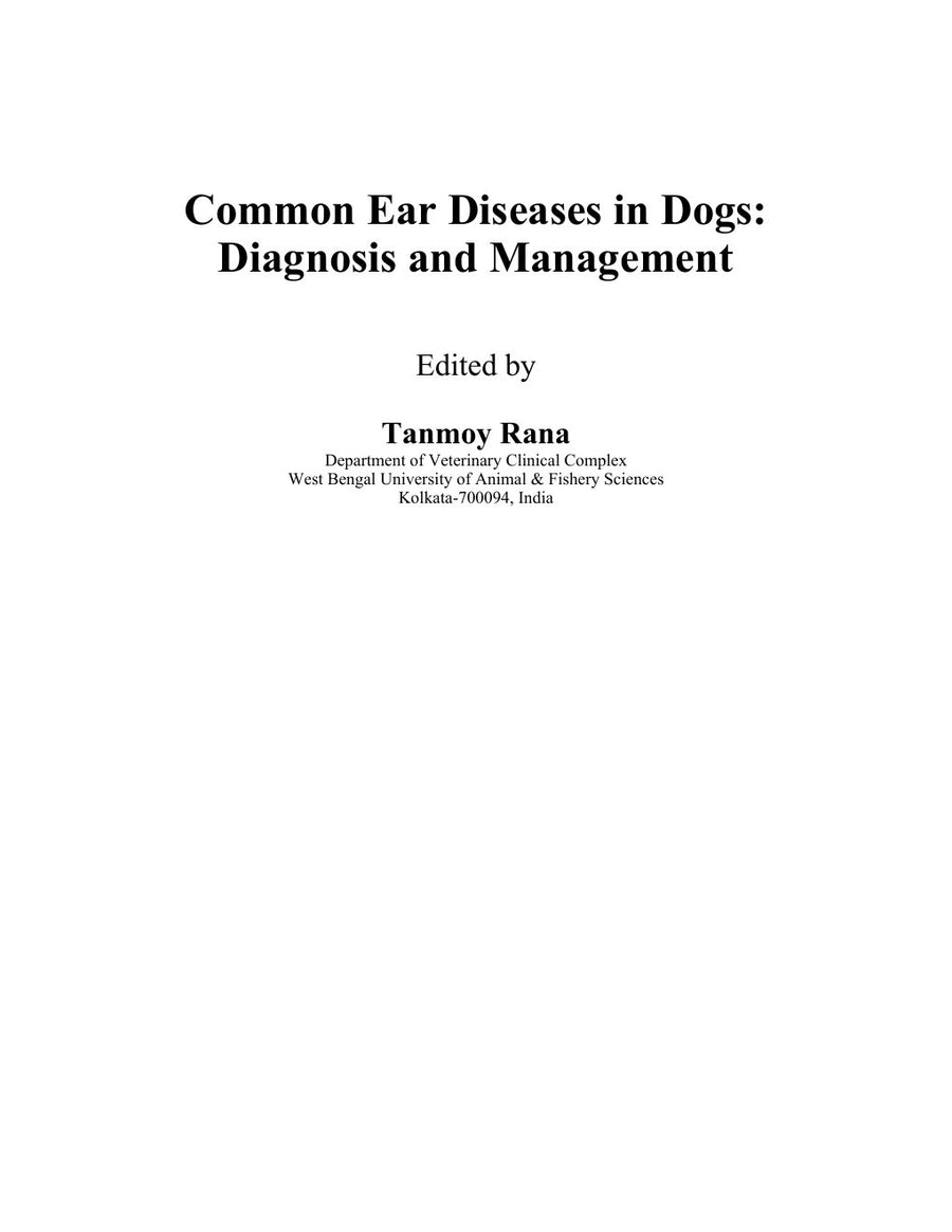 Preview page of Common Ear Diseases in Dogs Diagnosis and Management