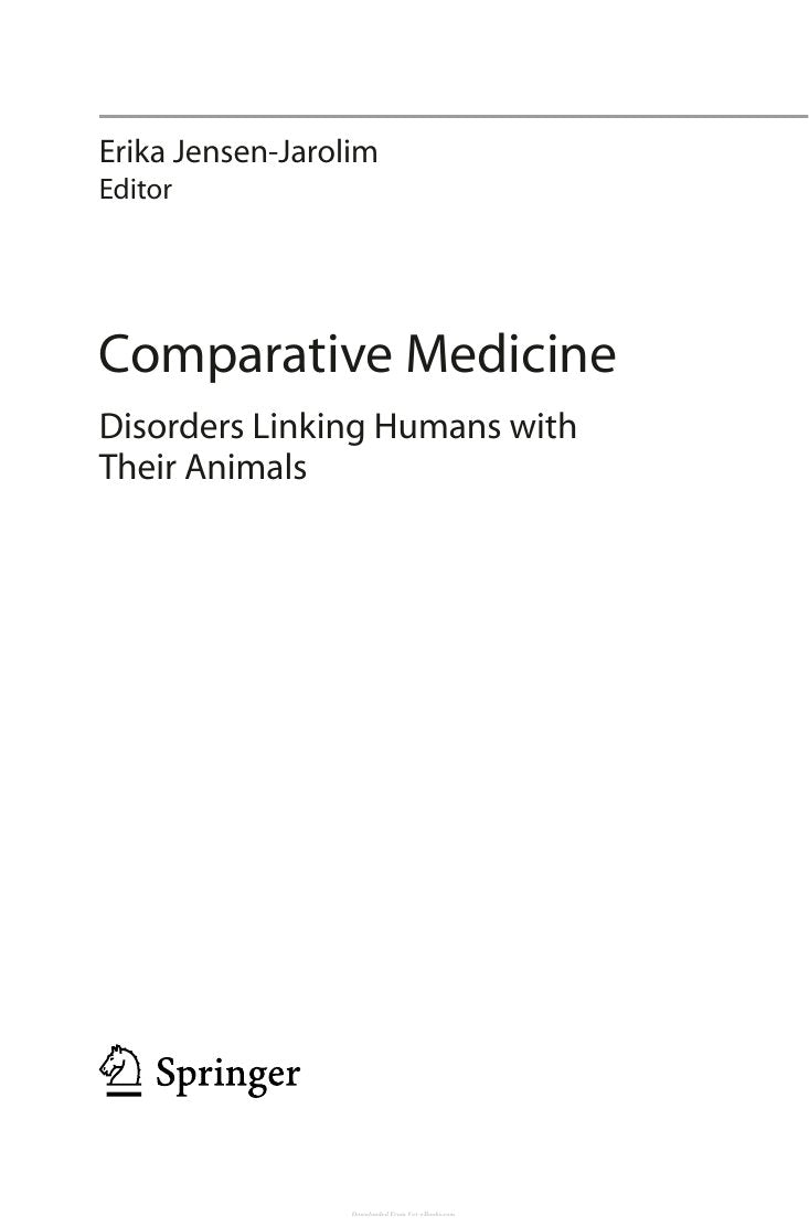 Look Inside sample page 3 - Comparative Medicine Disorders Linking Humans With Their Animals