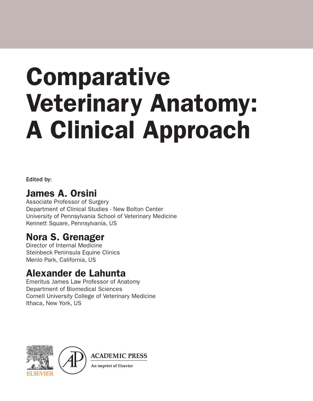 Look Inside page 4 - Comparative Veterinary Anatomy A Clinical Approach