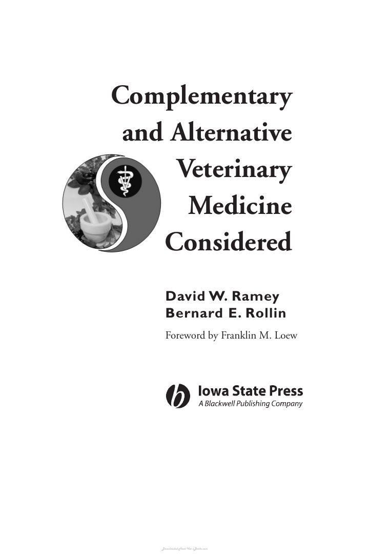 Look Inside sample page 3 - Complementary And Alternative Veterinary Medicine Considered