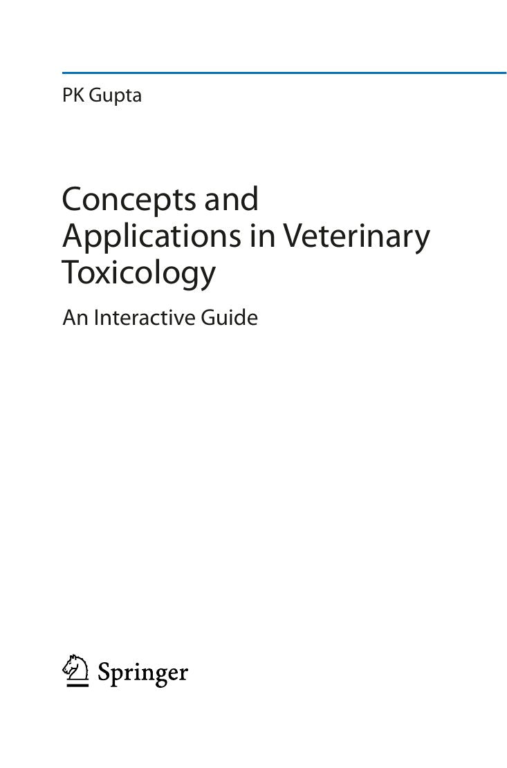 Look Inside sample page 3 - Concepts And Applications In Veterinary Toxicology An Interactive Guide