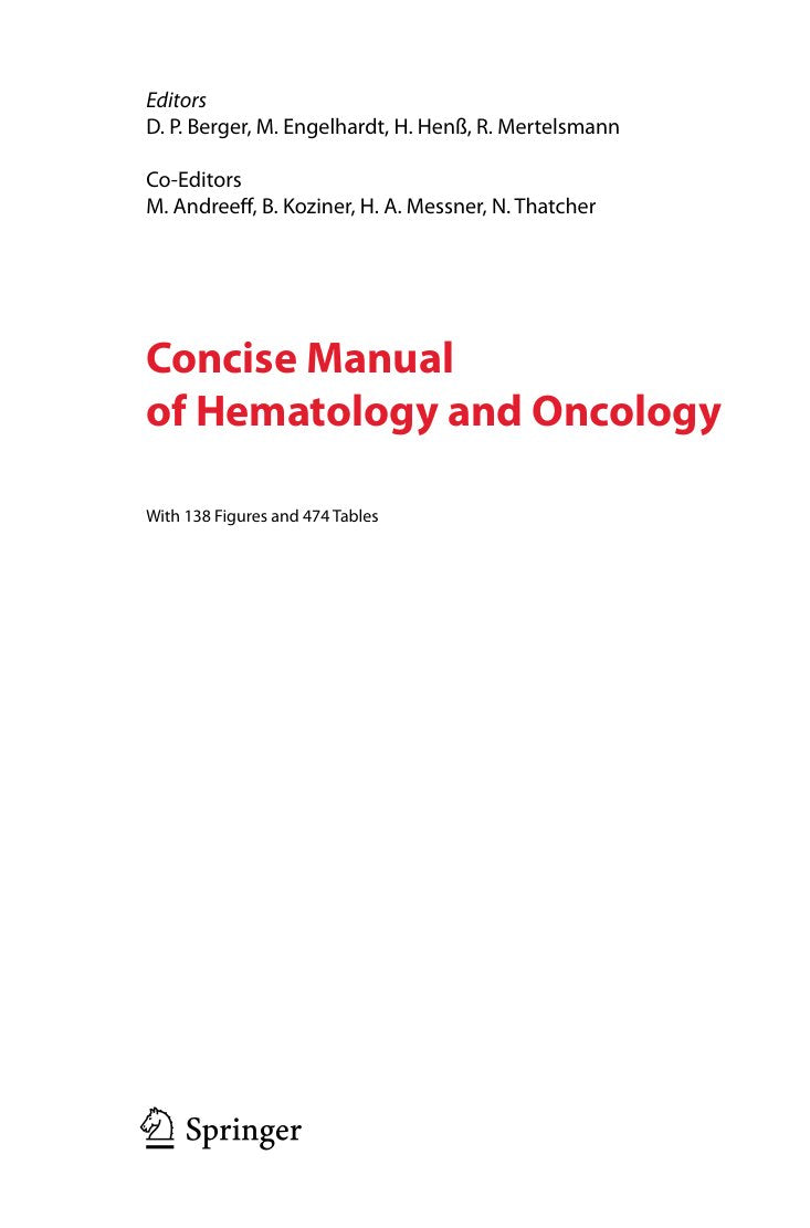 Look Inside sample page 3 - Concise Manual Of Hematology And Oncology