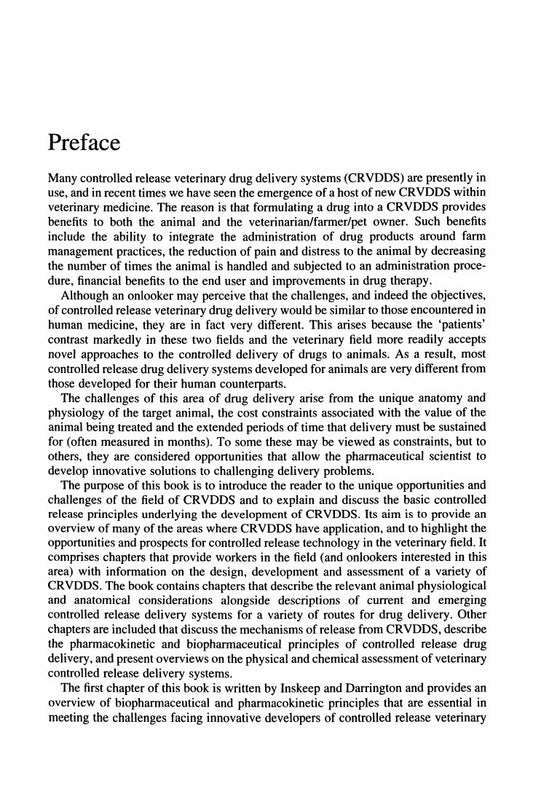 Look Inside page 3 - Controlled Release Veterinary Drug Delivery Biological And Pharmaceutical Considerations