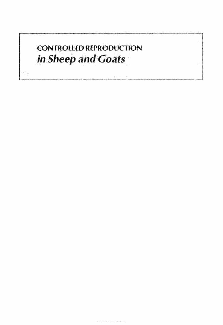 Look Inside sample page 2 - Controlled Reproduction In Sheep And Goats