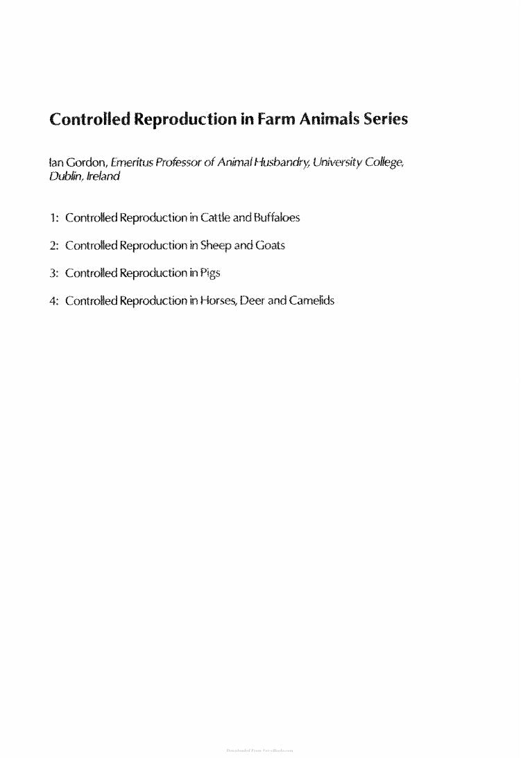 Look Inside sample page 3 - Controlled Reproduction In Sheep And Goats