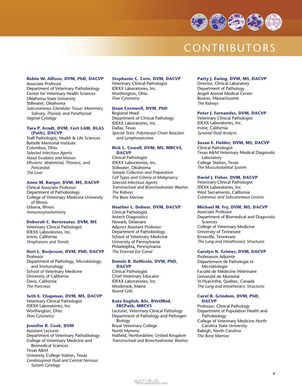 Look Inside page 6 - Cowell And Tylers Diagnostic Cytology And Hematology Of The Dog And Cat 5Th Edition