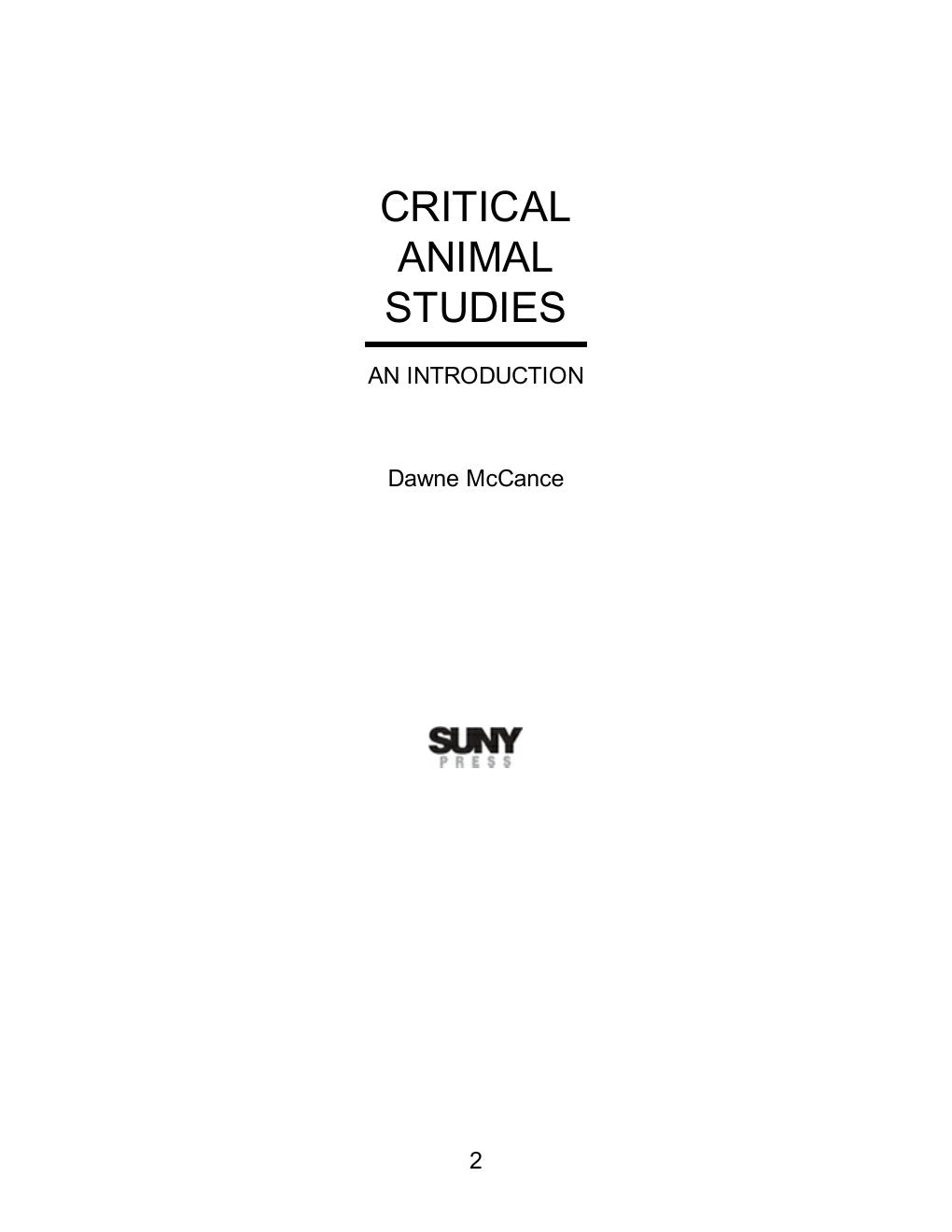 Look Inside sample page 2 - Critical Animal Studies An Introduction