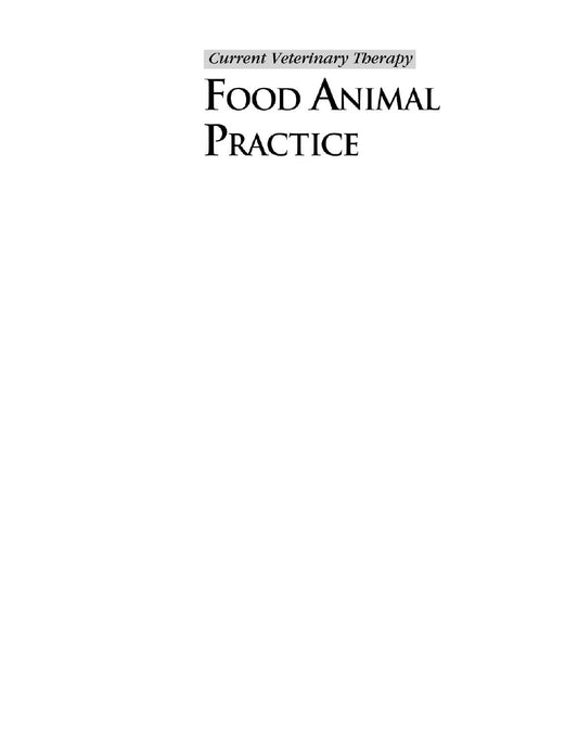 Look Inside sample page 2 - Current Veterinary Therapy 5Th Edition