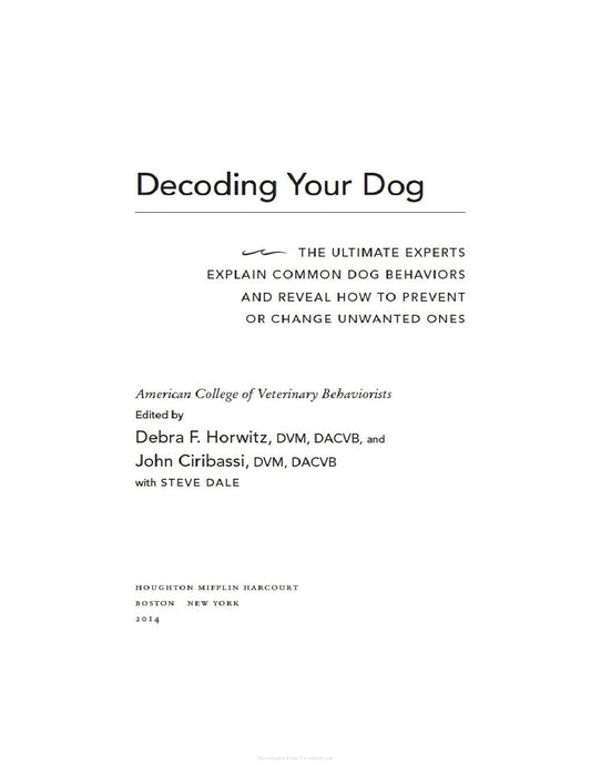 Look Inside sample page 2 - Decoding Your Dog