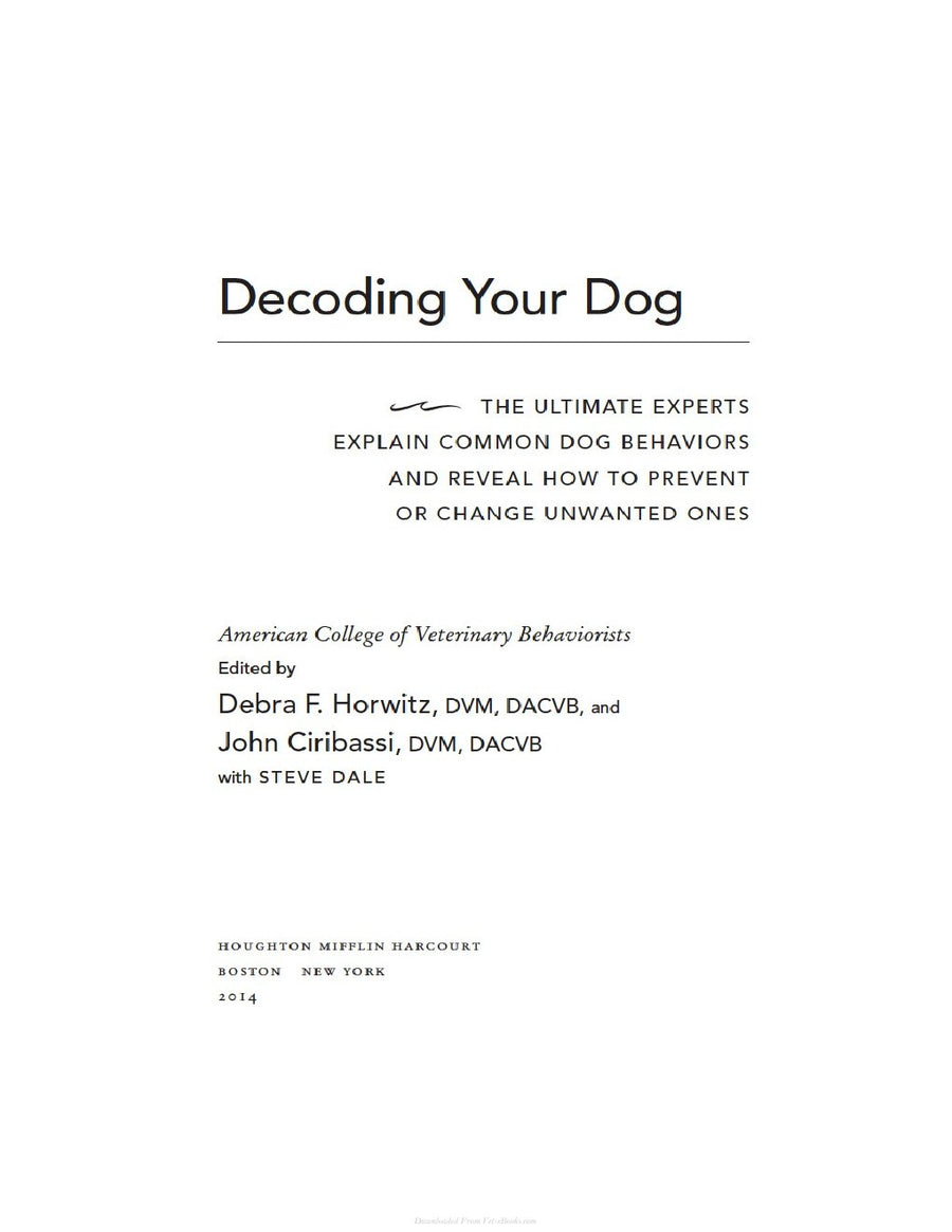 Preview page of Decoding Your Dog
