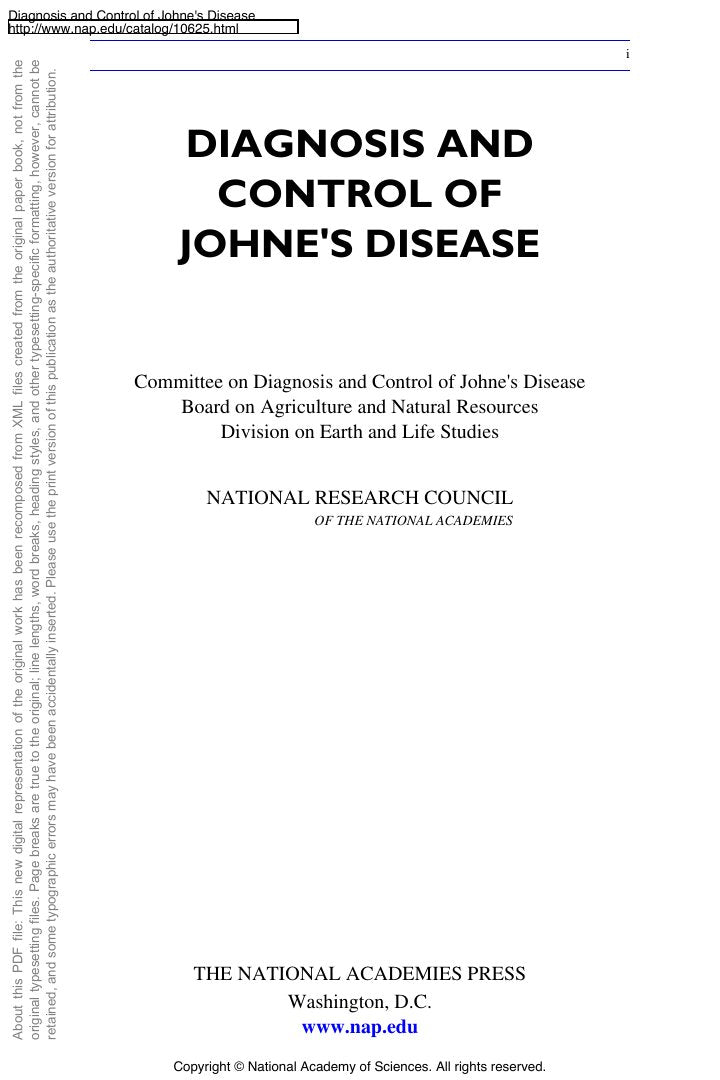 Look Inside sample page 2 - Diagnosis And Control Of Johnes Disease