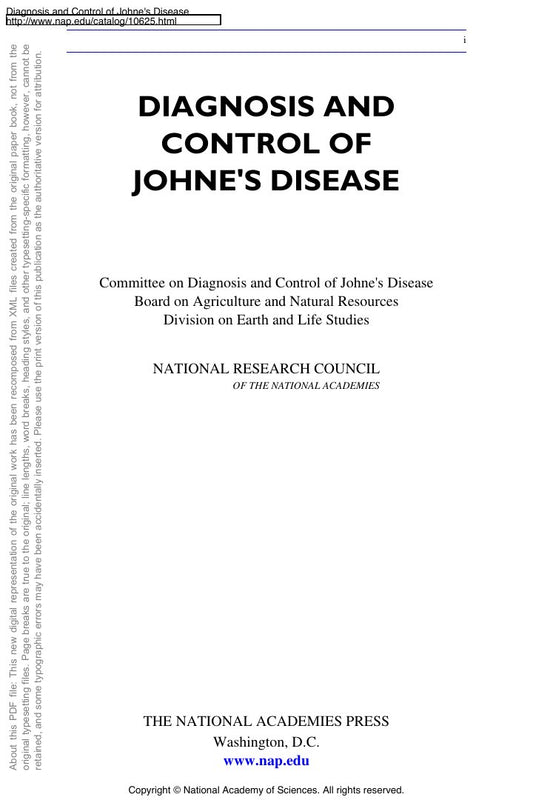 Look Inside sample page 2 - Diagnosis And Control Of Johnes Disease