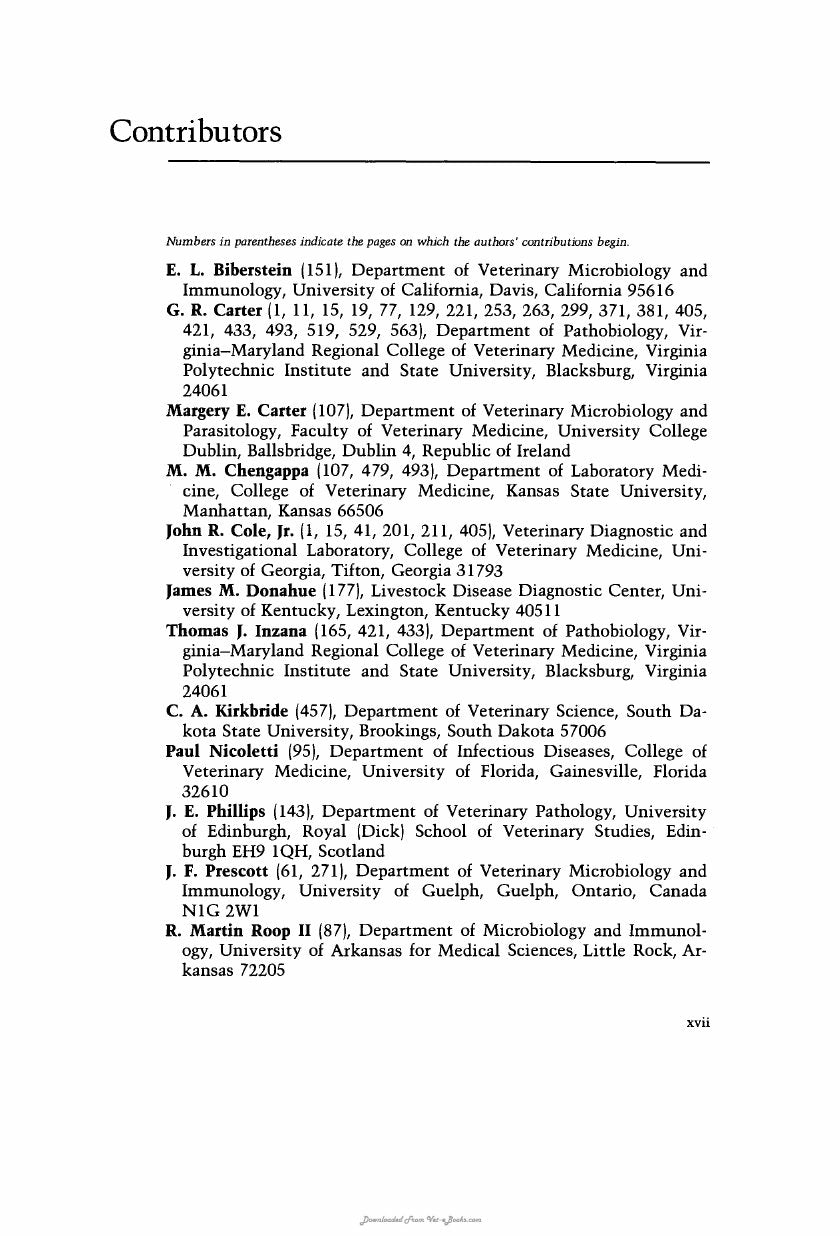 Look Inside sample page 3 - Diagnostic Procedures In Veterinary Bacteriology And Mycology 5Th Edition