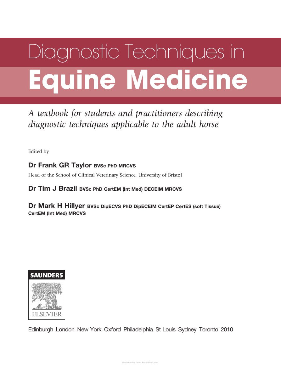 Look Inside page 4 - Diagnostic Techniques In Equine Medicine 2nd Edition