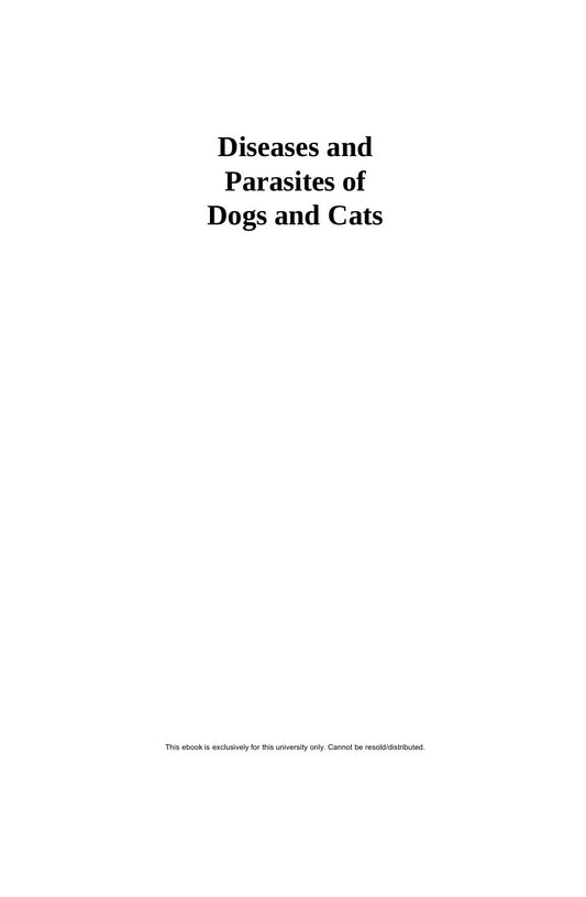 Look Inside sample page 2 - Diseases And Parasites Of Dogs And Cats