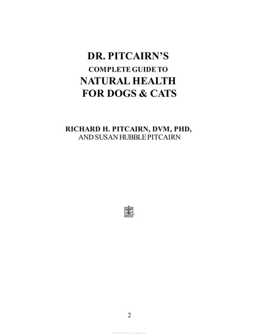 Look Inside sample page 2 - Dr Pitcairns Complete Guide To Natural Health For Dogs And Cats 3Rd Revised And Updated Edition