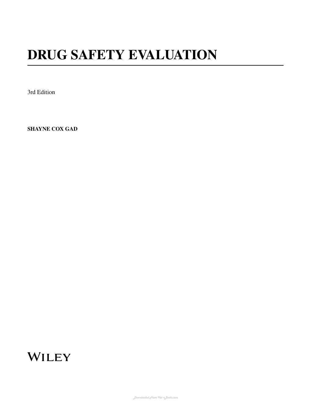 Look Inside sample page 2 - Drug Safety Evaluation 3rd Edition