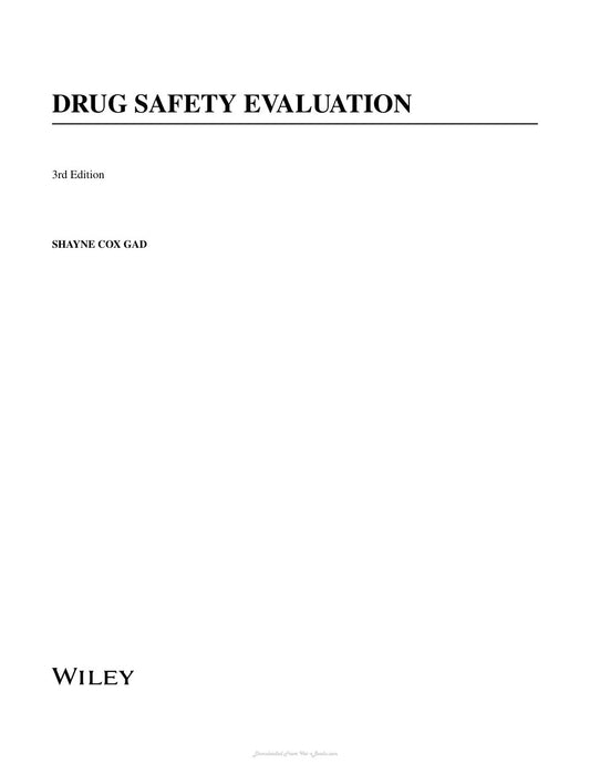 Look Inside sample page 2 - Drug Safety Evaluation 3rd Edition