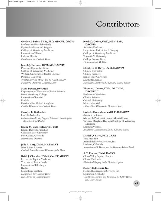 Look Inside page 4 - Equine Geriatric Medicine And Surgery