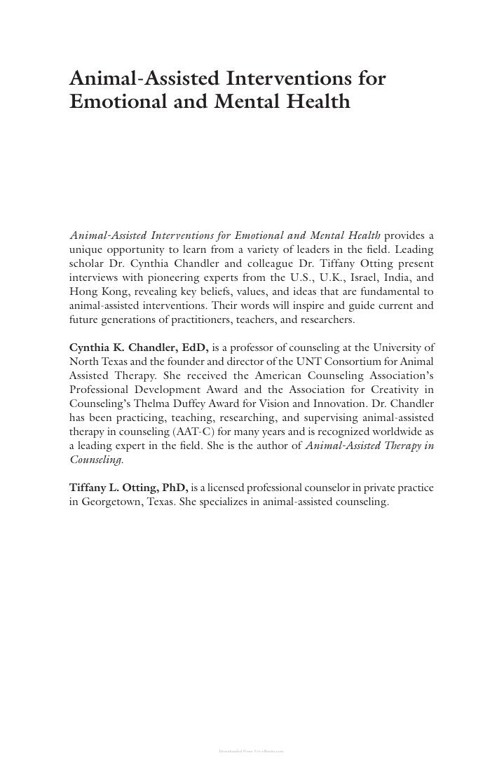 Look Inside sample page 2 - Equines Assisted Mental Health Interventions Harnessing Solutions To Common Problems