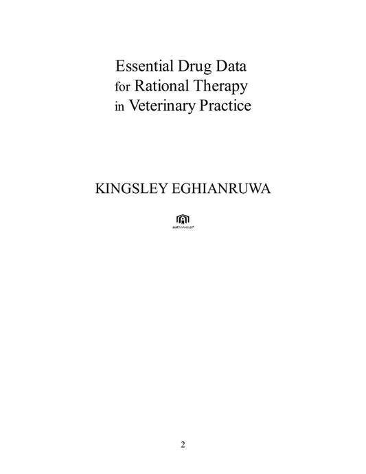 Look Inside sample page 2 - Essential Drug Data For Rational Therapy In Veterinary Practice