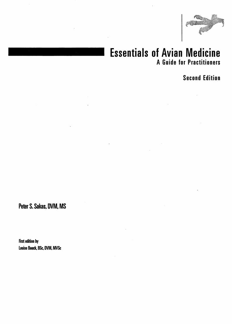 Look Inside page 2 - Essentials of Avian Medicine: A Guide for Practitioners 2nd Edition