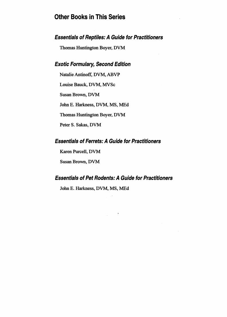 Preview page of Essentials of Avian Medicine: A Guide for Practitioners 2nd Edition