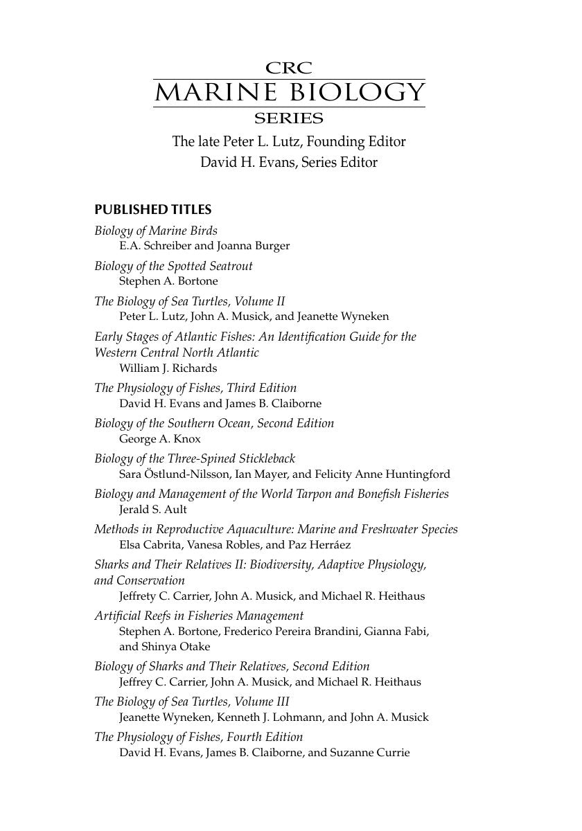 Look Inside sample page 3 - Evans Physiology Of Fishes