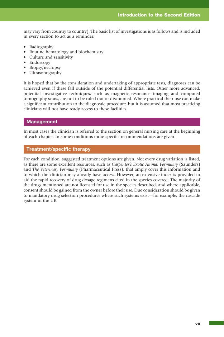 Look Inside page 8 - Exotic Animal Medicine 2Nd Edition