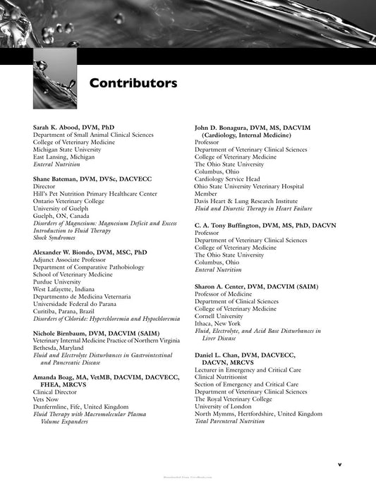 Look Inside page 2 - Fluid, Electrolyte, and Acid-Base Disorders in Small Animal Practice 4th Edition