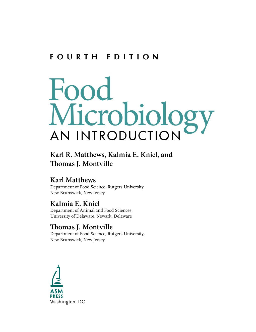 Look Inside sample page 2 - Food Microbiology An Introduction 4Th Edition