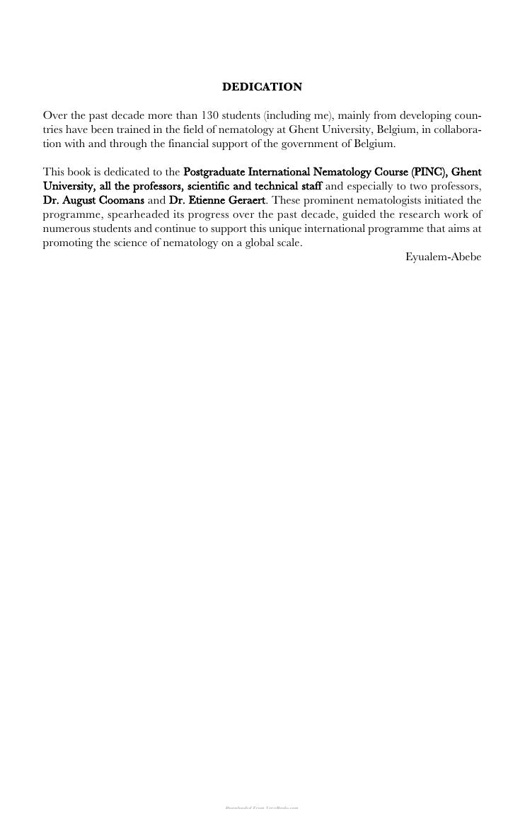 Look Inside sample page 2 - Freshwater Nematodes Ecology And Taxonomy