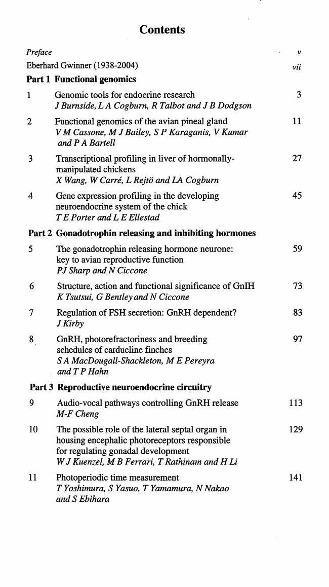 Look Inside page 6 - Functional Avian Endocrinology