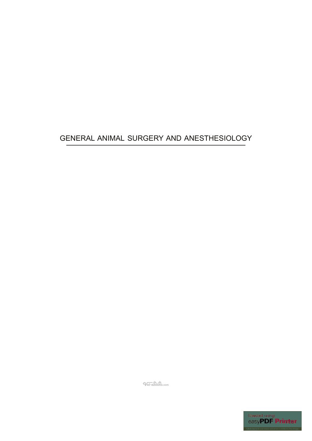 Look Inside sample page 2 - General Animal Surgery And Anaesthesiology