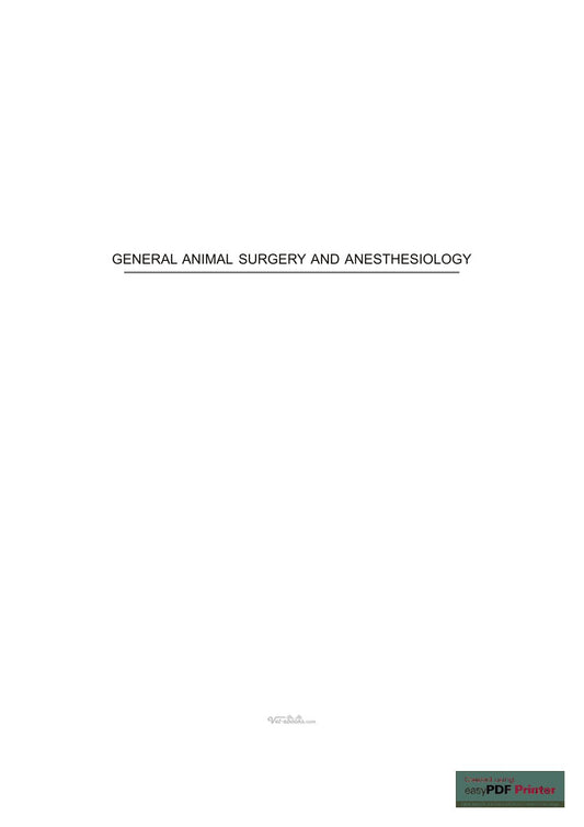 Look Inside sample page 2 - General Animal Surgery And Anaesthesiology
