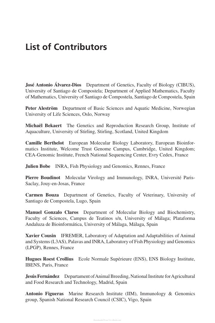 Look Inside sample page 3 - Genomics In Aquaculture