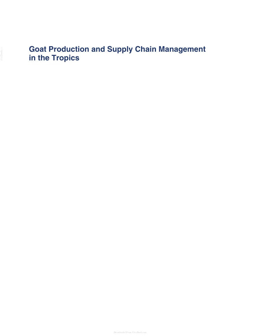 Look Inside sample page 2 - Goat Production And Supply Chain Management In The Tropics