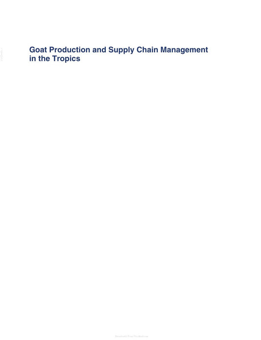 Look Inside sample page 2 - Goat Production And Supply Chain Management In The Tropics