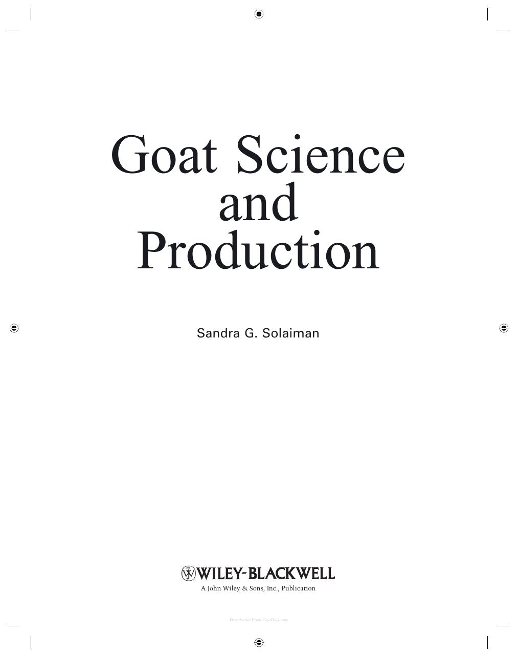 Look Inside sample page 2 - Goat Science And Production