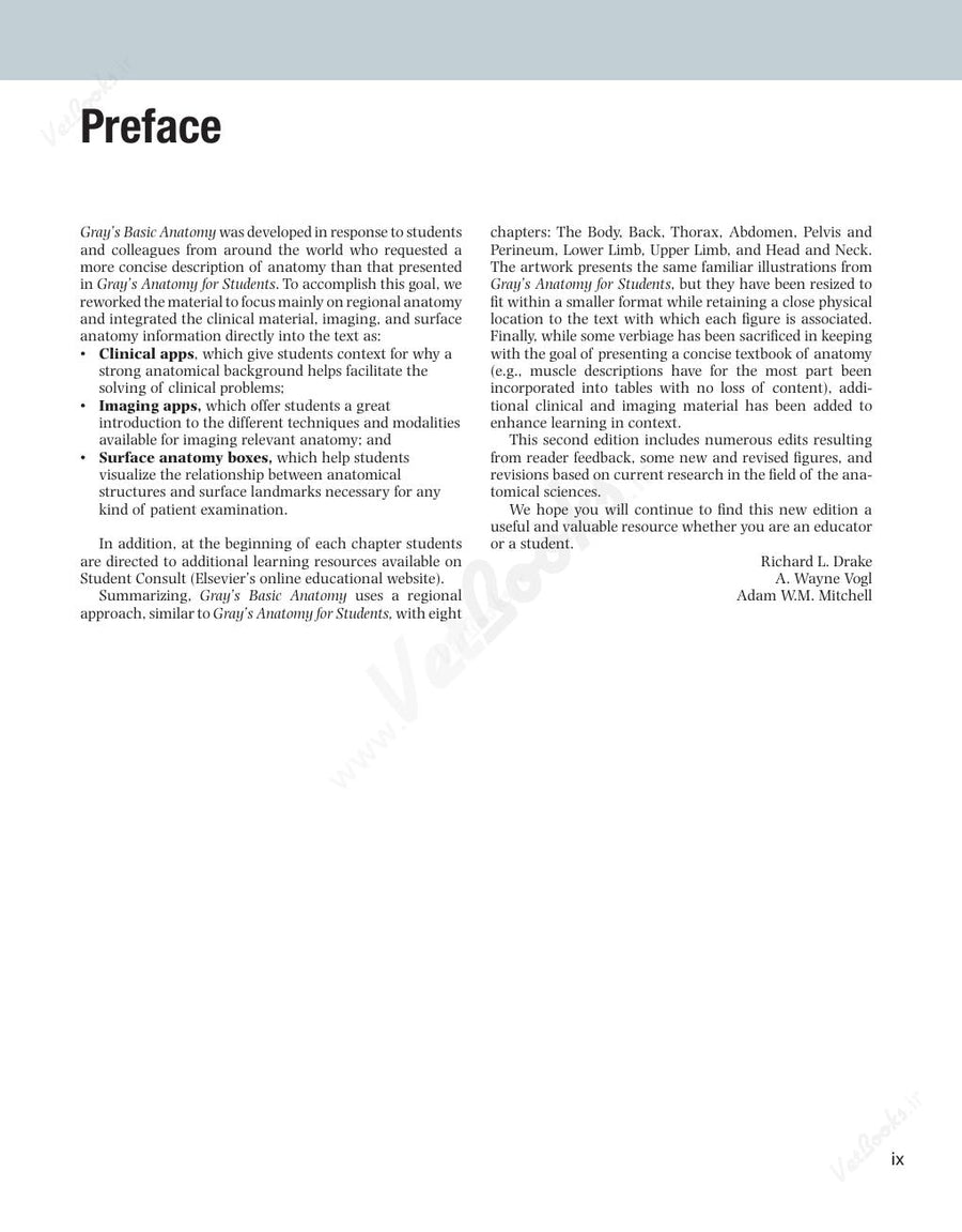 Preview page of Gray's Basic Anatomy 2nd Edition