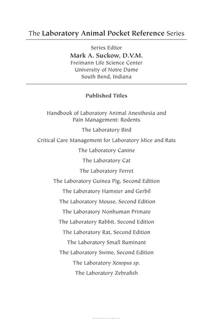 Look Inside sample page 3 - Handbook Of Laboratory Animal Anesthesia And Pain Management Rodents