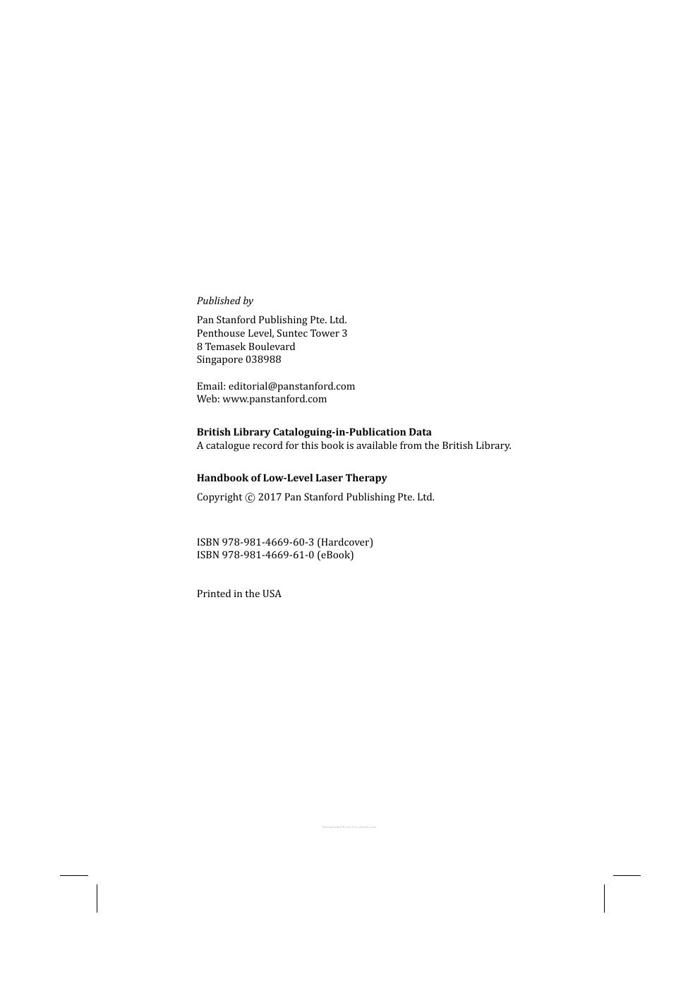 Look Inside sample page 2 - Handbook Of Low Level Laser Therapy