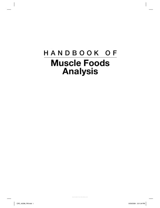 Look Inside sample page 2 - Handbook Of Muscle Foods Analysis