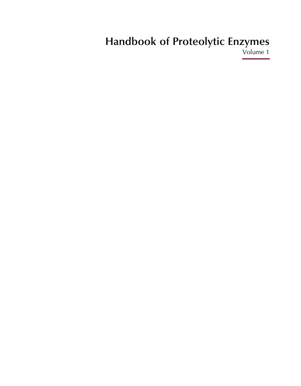 Look Inside sample page 2 - Handbook Of Proteolytic Enzymes 3 Volumes 3rd Edition