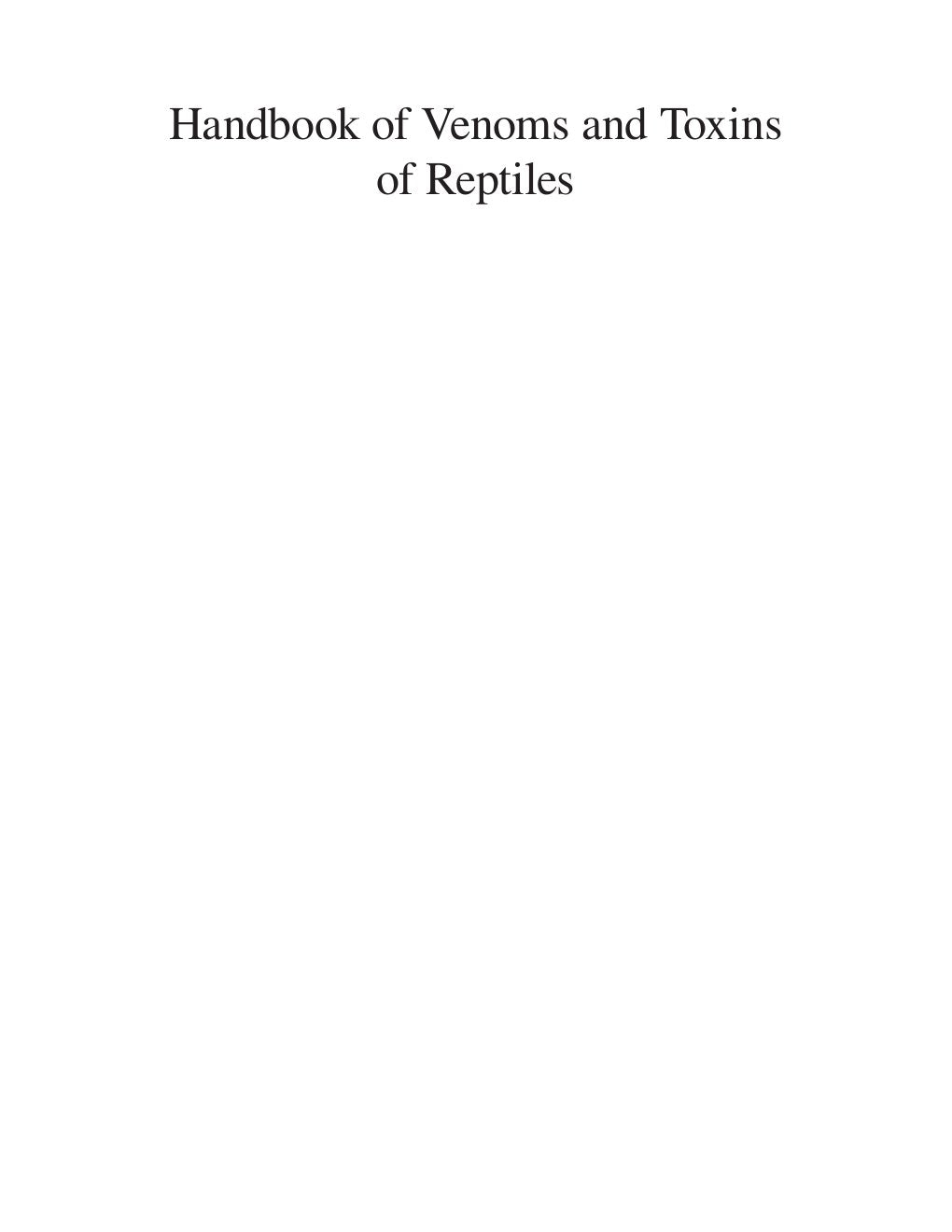 Look Inside sample page 2 - Handbook Of Venoms And Toxins Of Reptiles