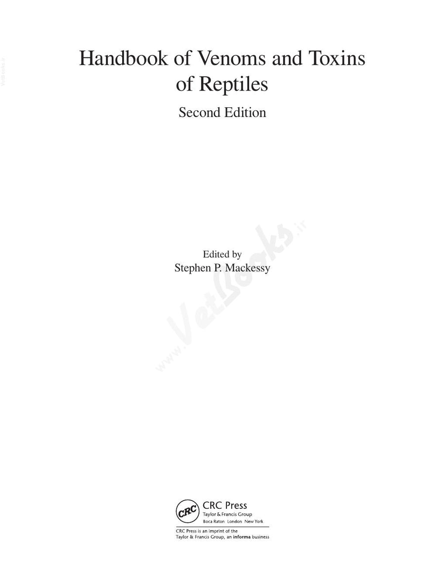 Preview page of Handbook of Venoms and Toxins of Reptiles 2nd Edition
