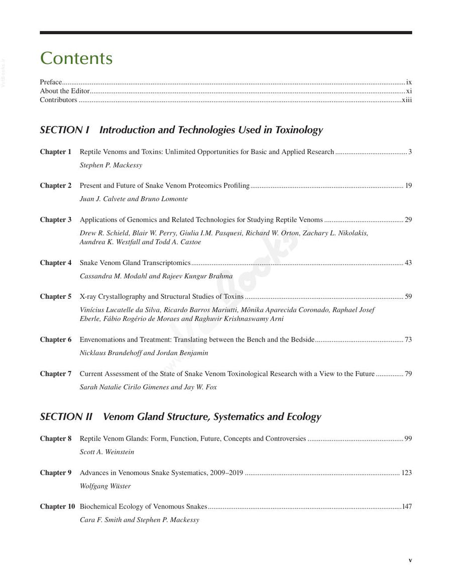 Preview page of Handbook of Venoms and Toxins of Reptiles 2nd Edition