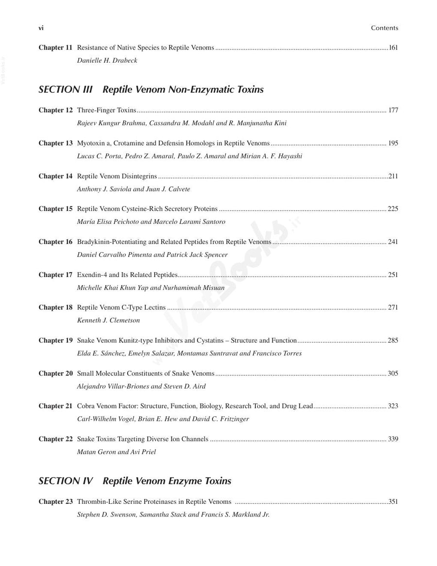 Preview page of Handbook of Venoms and Toxins of Reptiles 2nd Edition